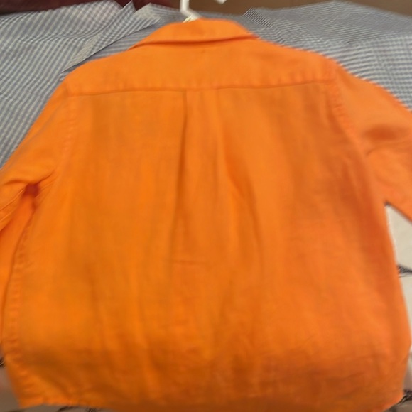 Janie and Jack size 4 NWOT orange long sleeve shirt perfect condition - Picture 8 of 8